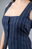 Imagen de Blusa En Rayas Cuello Cuadrado Botones