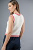 Imagen de Blusa Tejida Detalle Contraste Color, Sin Mangas
