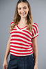 Imagen de Blusa Tejida En Rayas Cuello V