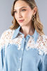 Imagen de Camisera Manga Larga, Detalle Croche Blanco