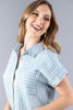 Imagen de Camisera Denim En Rayas Manga Corta