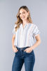 Imagen de Blusa Cuello Chino En Rayas