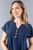 Imagen de Blusa Botones Madera, Detalle Croche Mangas