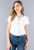 Imagen de Blusa Botones Madera, Detalle Croche Mangas
