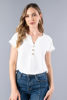 Imagen de Blusa Botones Madera, Detalle Croche Mangas