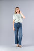 Imagen de Straight Leg, High Rise Jeans, Detalle Costura Frente