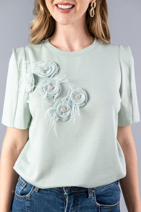 Imagen de Blusa Detalle Flores Relieve