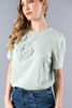 Imagen de Blusa Detalle Flores Relieve