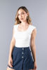 Imagen de Falda Short En Rayas, Detalle Botones
