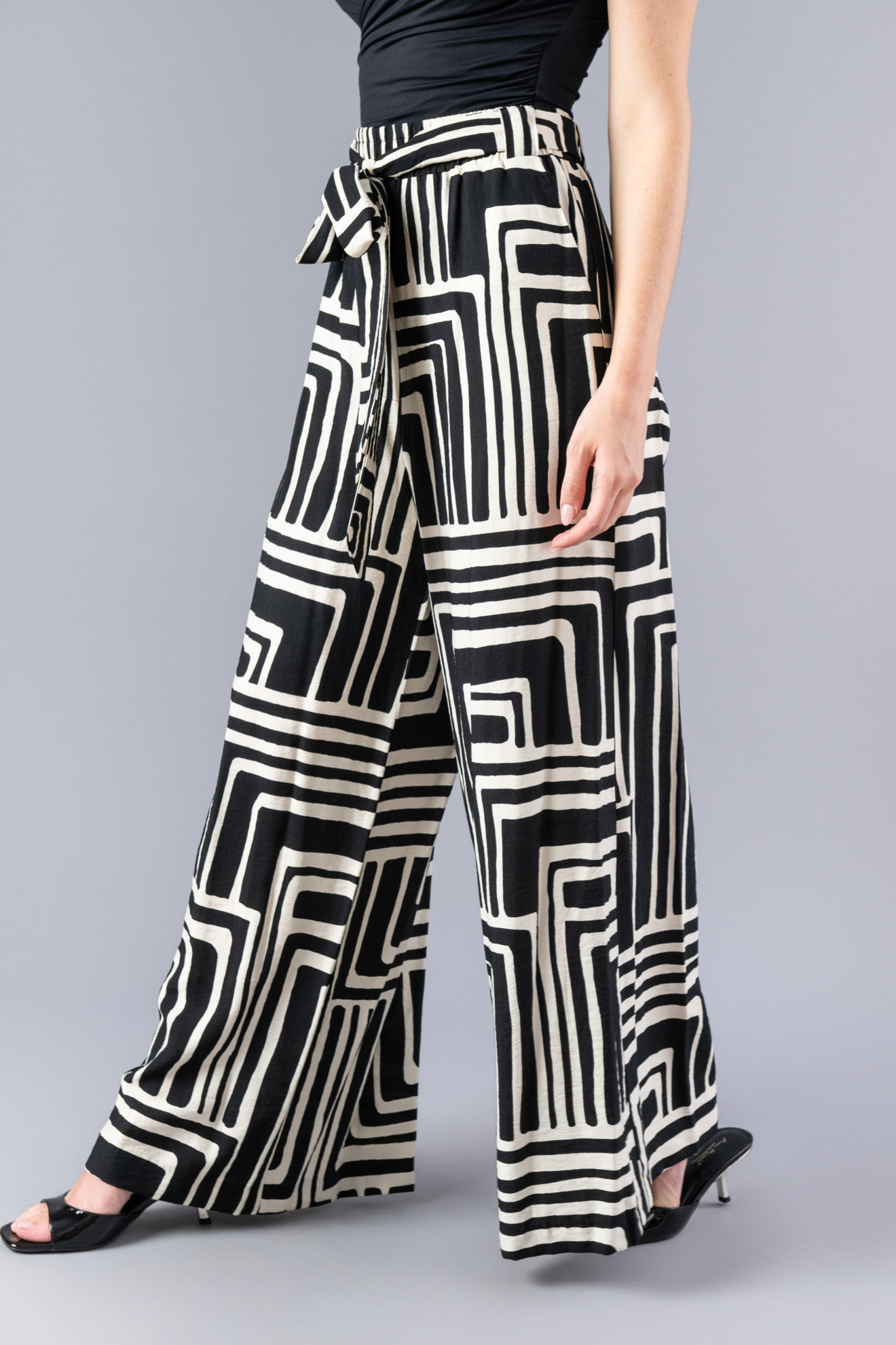 Imagen de Pantalon Palazzo, En Rayon, Elastico Cintura