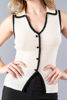 Imagen de Blusa Tejida Detalle Contraste Color