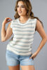 Imagen de Blusa Tejida Sin Mangas En Rayas