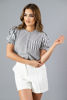 Imagen de Blusa En Rayas Cuello Chino