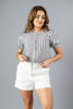 Imagen de Blusa En Rayas Cuello Chino   ( Exclusiva Pagina)