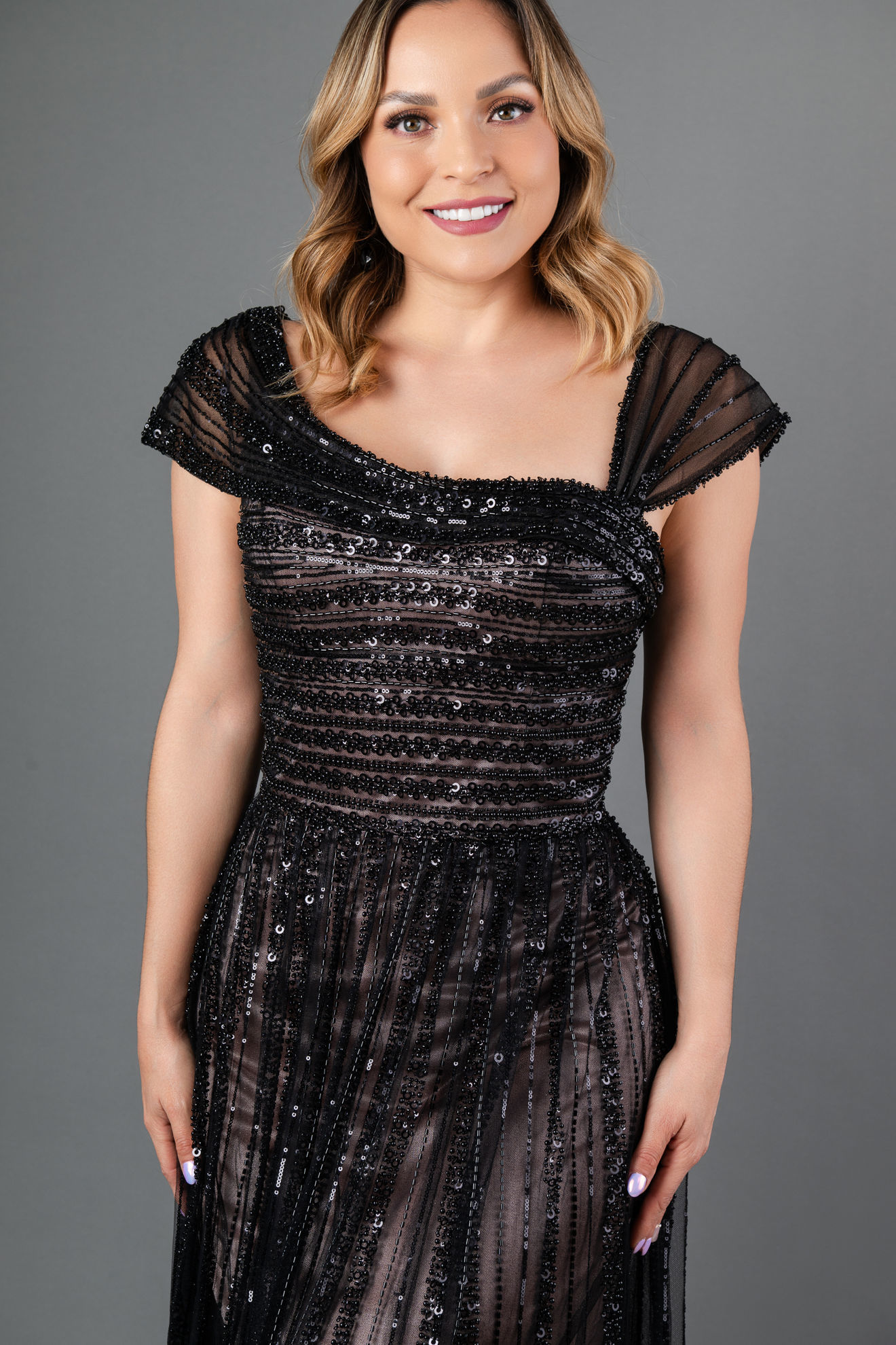 Imagen de Maxi Dress Asimetrico, Lentejuelas