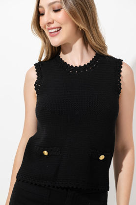 Imagen de Blusa Tejida Detalle Bolsillos