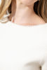 Imagen de Blusa Tejida Manga Corta, Detalle Perlas Cuello