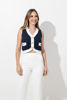 Imagen de Blusa Estilo Chaleco Contraste Con Botones Dorados  ( Exclusiva Pagina)