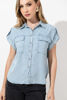 Imagen de Blusa Denim Camisera Rayas Manga Corta