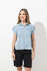 Imagen de Blusa Denim Camisera Rayas Manga Corta