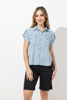 Imagen de Blusa Denim Camisera Rayas Manga Corta