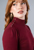 Imagen de Blusa Cuello Alto, Detalle Botones Puños