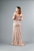 Imagen de Maxi Dress Lentejuelas, Off Shoulder, Abertura Falda