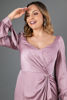 Imagen de Vestido Satin Manga Larga Abiertas (Exclusivo Página)