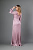 Imagen de Vestido Satin Manga Larga Abiertas (Exclusivo Página)