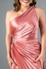 Imagen de Vestido Satin Plisado Un Hombro