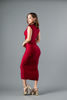 Imagen de Vestido Escote Profundo, Abertura Falda   ( Exclusivo Pagina)