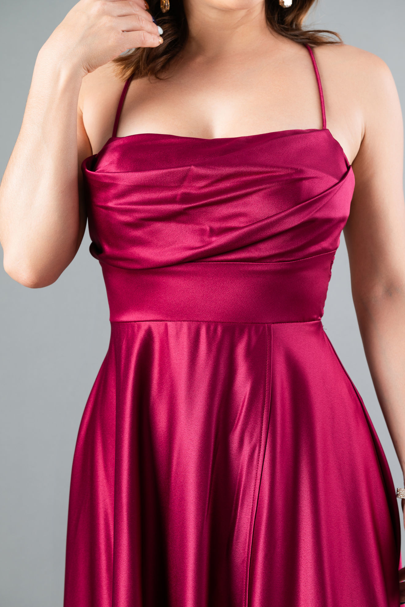 Imagen de Maxi Dress Satin Espalda Descubierta