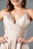 Imagen de Vestido Tirante Satin Con Abertura Falda