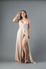 Imagen de Vestido Tirante Satin Con Abertura Falda