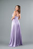 Imagen de Vestido Tirante Satin Con Abertura Falda
