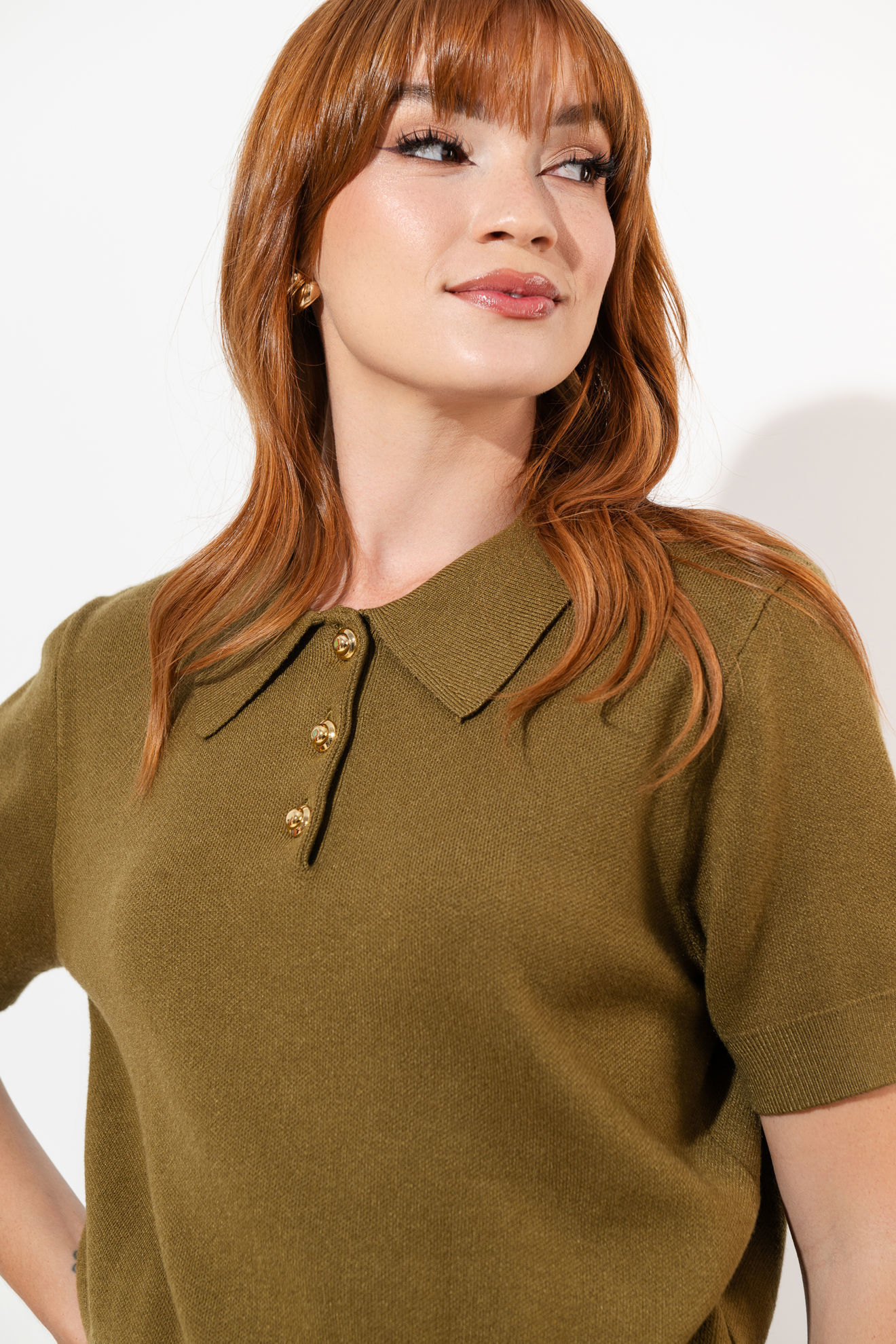 Imagen de Blusa Cuello Polo Manga Corta