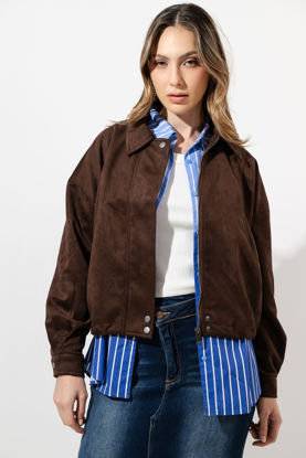 Imagen de Jacket En Suede Con Cierre Zipper