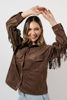 Imagen de Jacket Camisa En Suede Con Flecos
