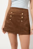 Imagen de Skort En Suede Botones Dorados