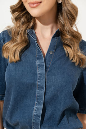 Imagen de Camisera En Denim Manga Corta