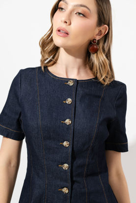 Imagen de Vestido En Denim Botones Frente