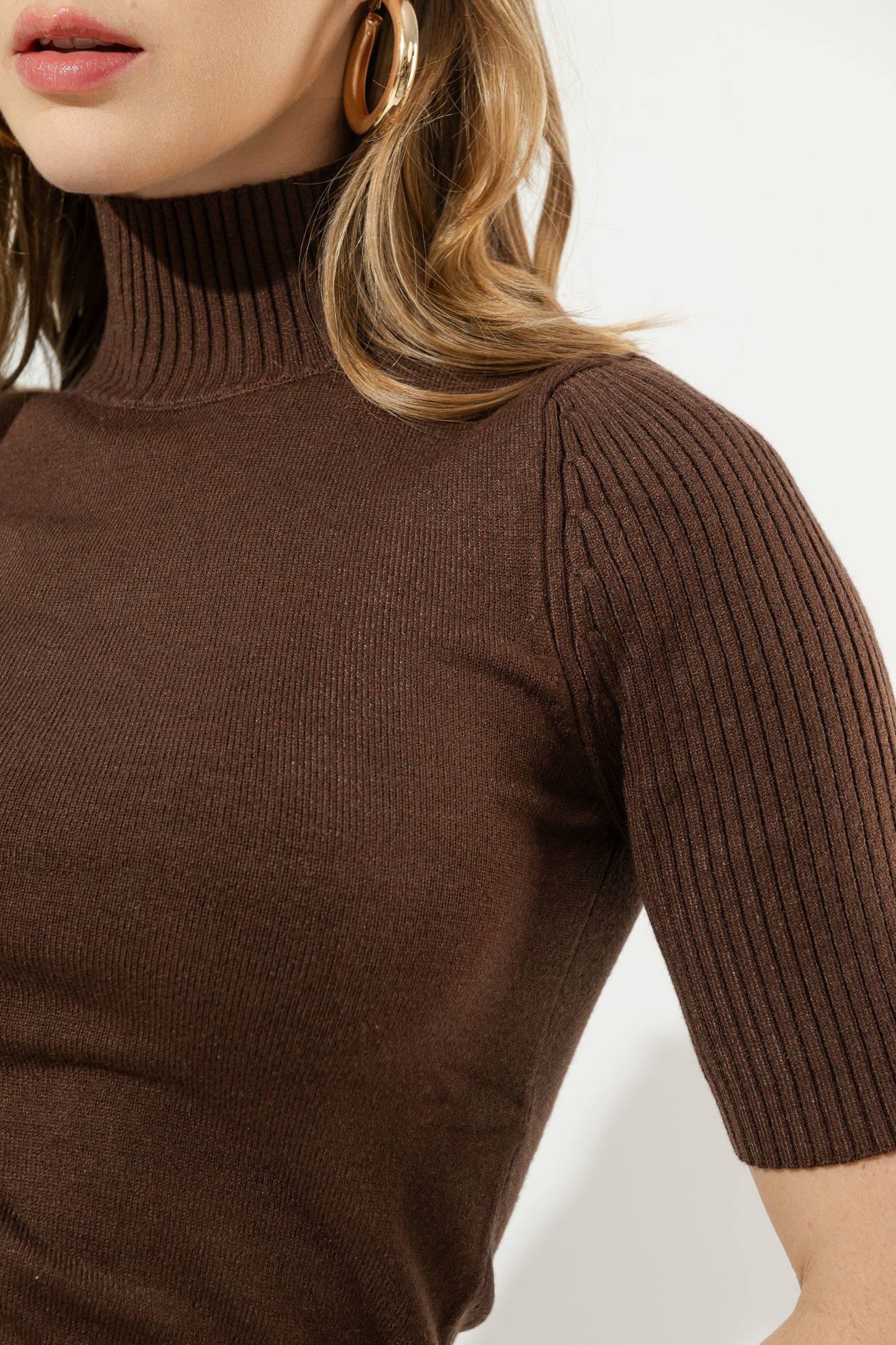 Imagen de Blusa Cuello Alto, Manga Corta