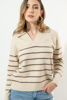 Imagen de Blusa Sweater En Rayas Con Cuello Polo