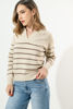 Imagen de Blusa Sweater En Rayas Con Cuello Polo