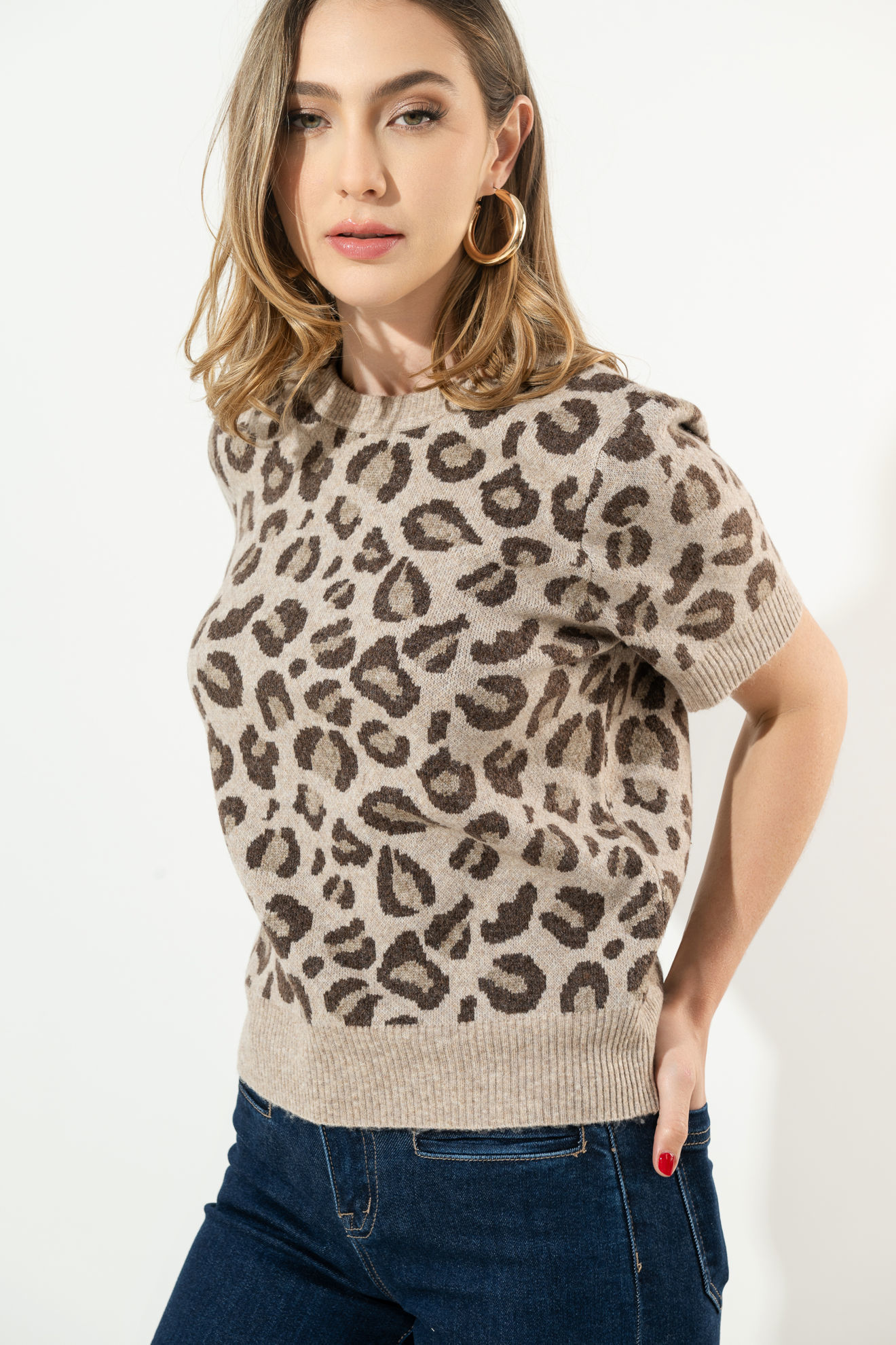 Imagen de Blusa Tejida Animal Print