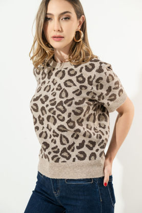Imagen de Blusa Tejida Animal Print