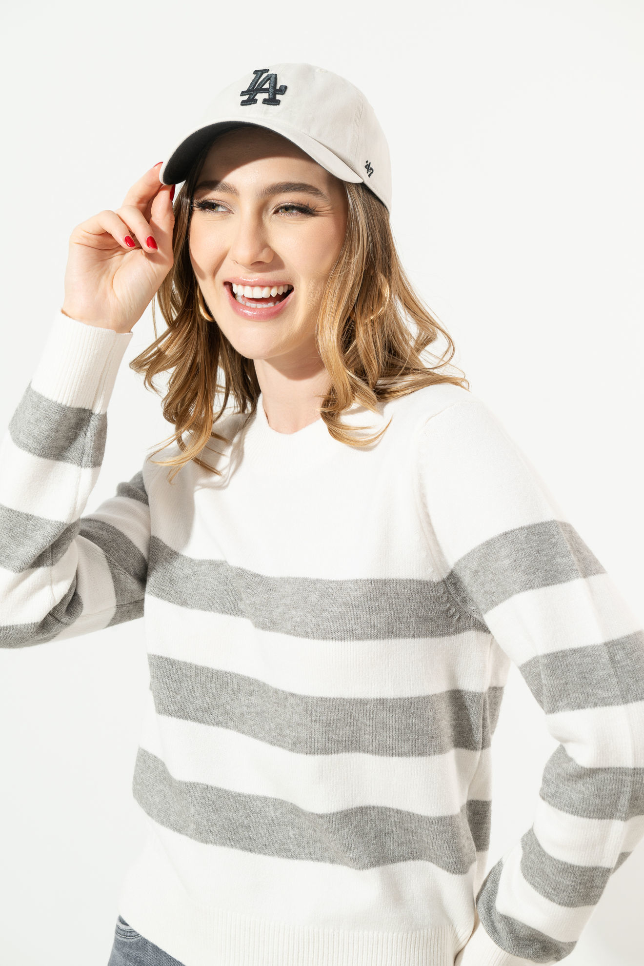 Imagen de Blusa Sweater En Rayas Cuello Redondo