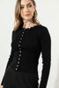 Imagen de Blusa Tejida Manga Larga, Botones Brillo