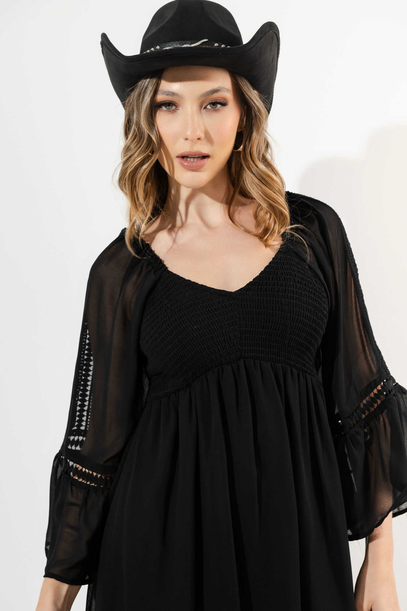 Imagen de Vestido Estilo Babydoll, Mangas Anchas