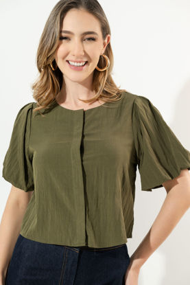 Imagen de Blusa Manga Balloon Cuello Redondo